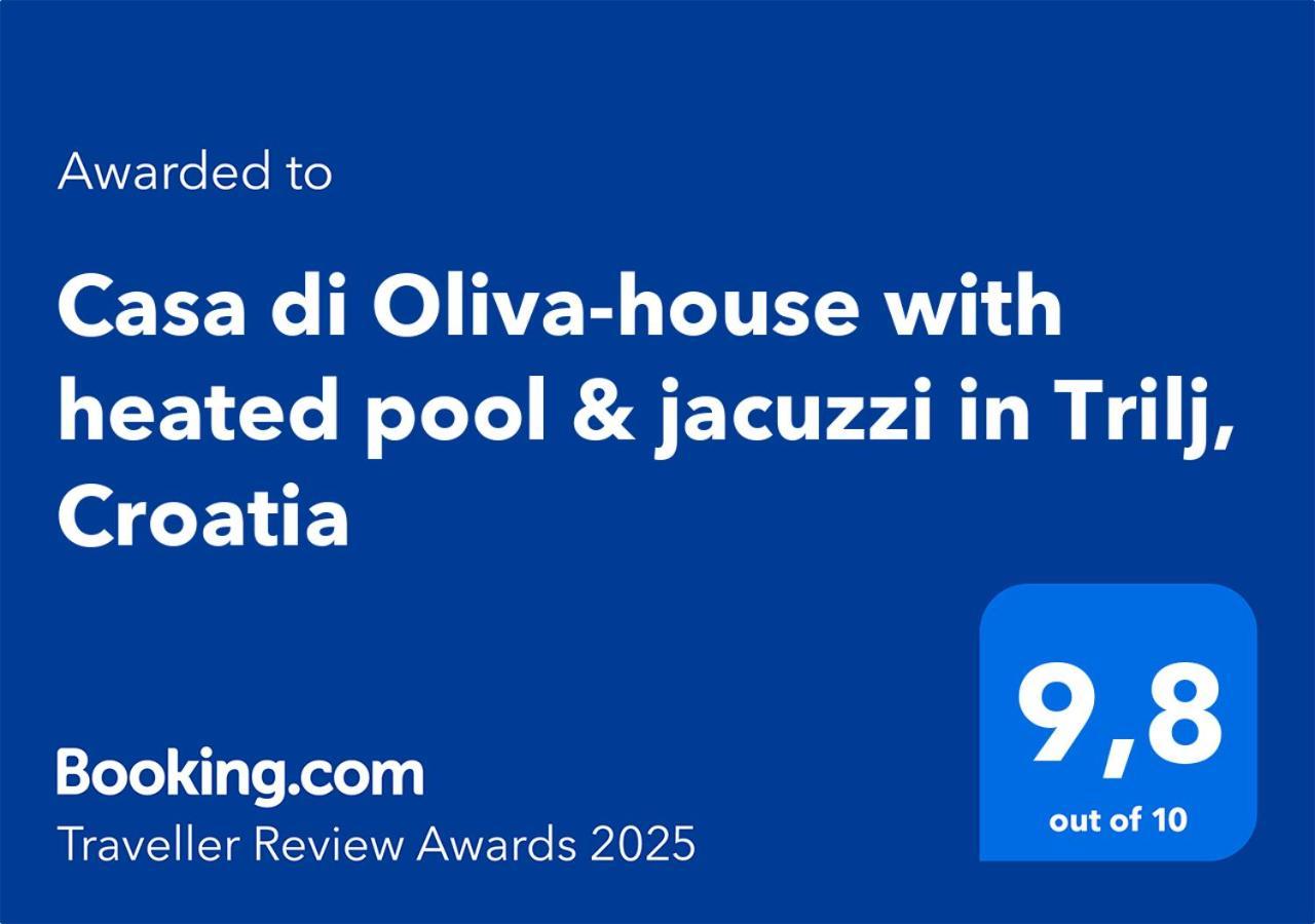 Casa Di Oliva-House With Heated Pool & Jacuzzi In Trilj, Croatia 빌라 외부 사진